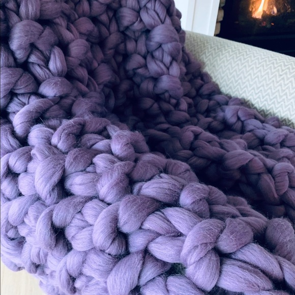 Handmade in U.S.A 50x60” Chunky Knit Blanket